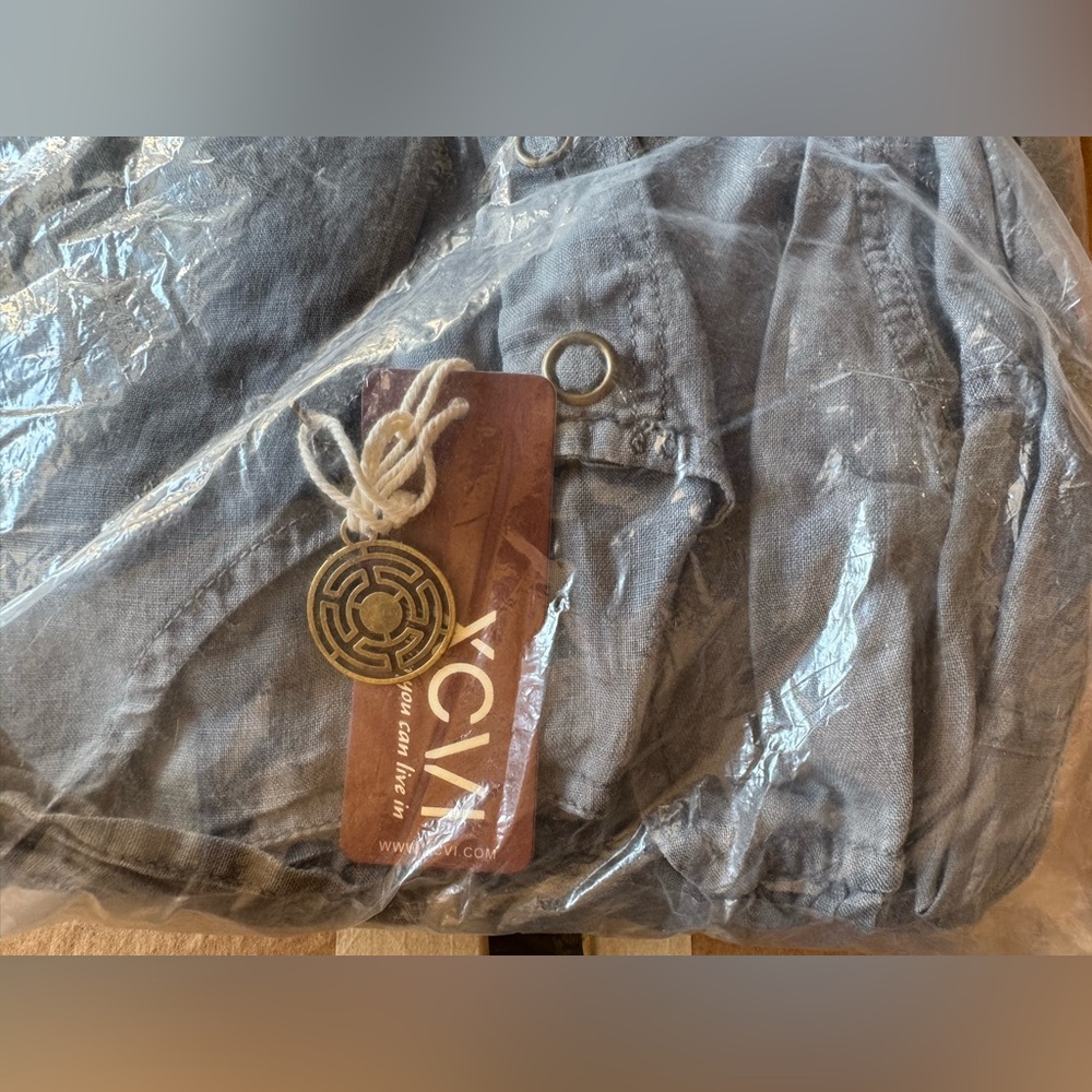 🎉LAST PIECE🎉WEARABLES BY XCVI Linen Fang Sharkbite Jumpsuit - Picture 6 of 7